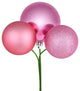 Vickerman N193079 18" Pink Ball Ornament Christmas Pick
