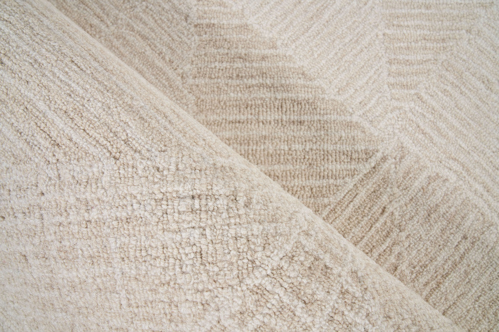 Caprice Handmade Hand-Tufted Wool Beige/Ivory Area Rug, 10'x14'