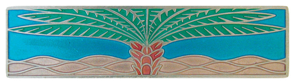 Royal Palm Pull Brilliant Pewter/Turquoise (Horizontal)