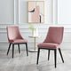 Side Dining Chair, Pink, Velvet, Modern, Kitchen Bistro Restaurant Hospitality
