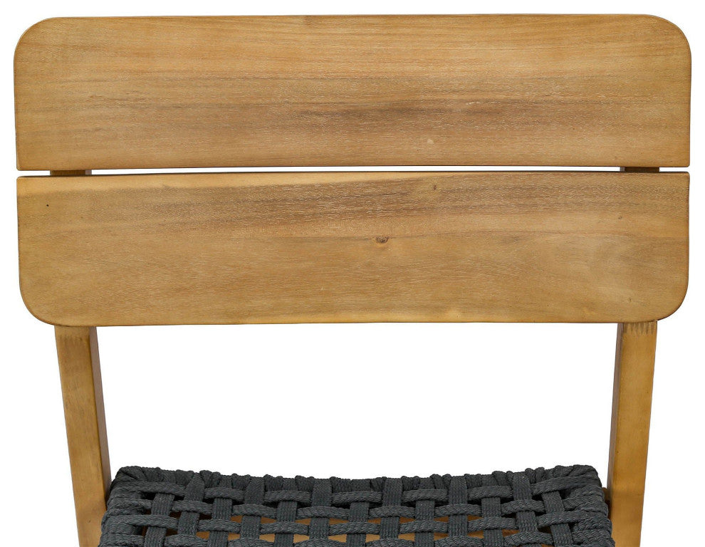 Ivory Coast Acacia Outdoor Dining Chair, Light Teak, Set of 2