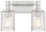 Savoy House 8-1102-2 Concord 2 Light 15"W Vanity Light - Metallic Silver with