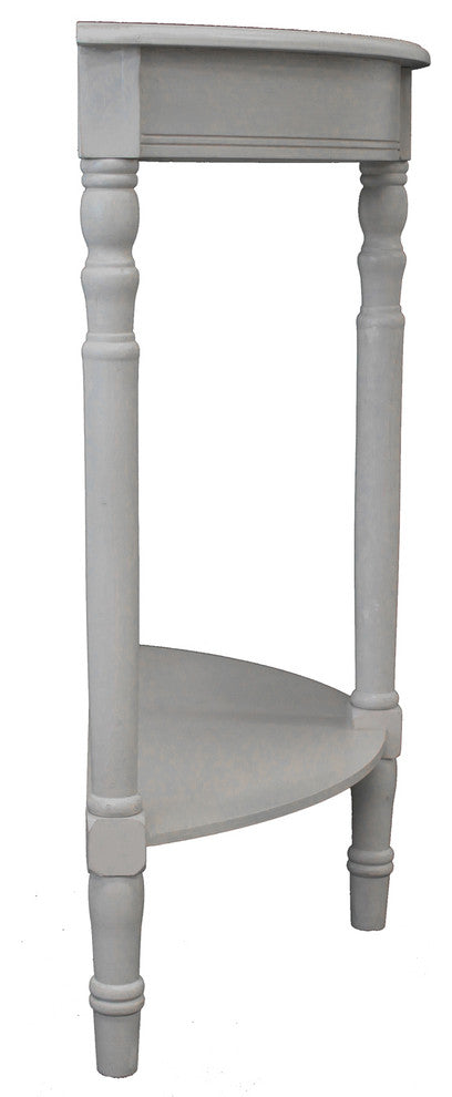 Urban Designs Serena Demilune Console Table, Light Gray