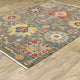 Leoness Floral Puffs Indoor Area Rug, Grey, 6'7" x 9'6"