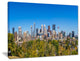 "Calgary Skyline With Blue Sky Photo" Cityscape Canvas Print, 40"x30"