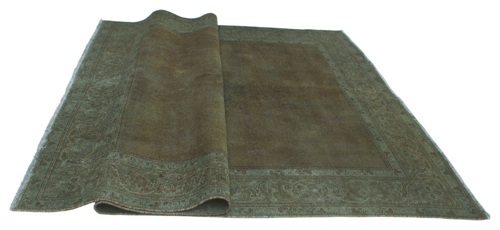Vintage Distressed Overdyed Kay Lt. Brown Rug