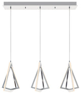 Gianna Linear Three Pendant, 3000K 120V, Satin Nickel