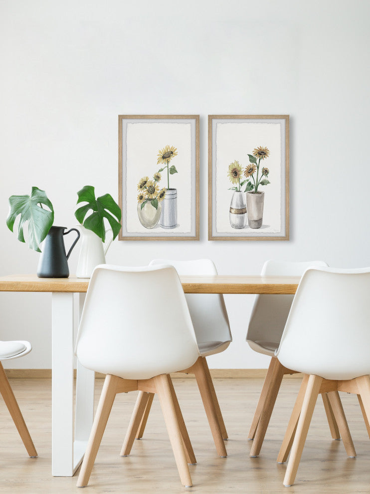 Sunflower Joy Diptych, Set of 2, 16x24 Panels