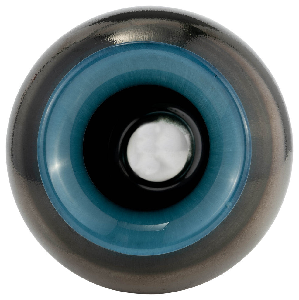 Glass, 12"H Olpe Vase, Teal