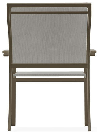 Bazza Sling Stackable Outdoor Dining Chair, Augustine Oyster/Beachwood