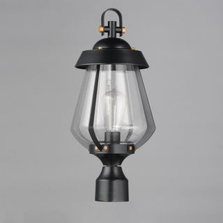Maxim 30629 Mariner 20" Tall Post Light - Black / Antique Brass