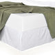 100% Microfiber Damask Stripe 14" Drop Bed Skirt, White, Twin
