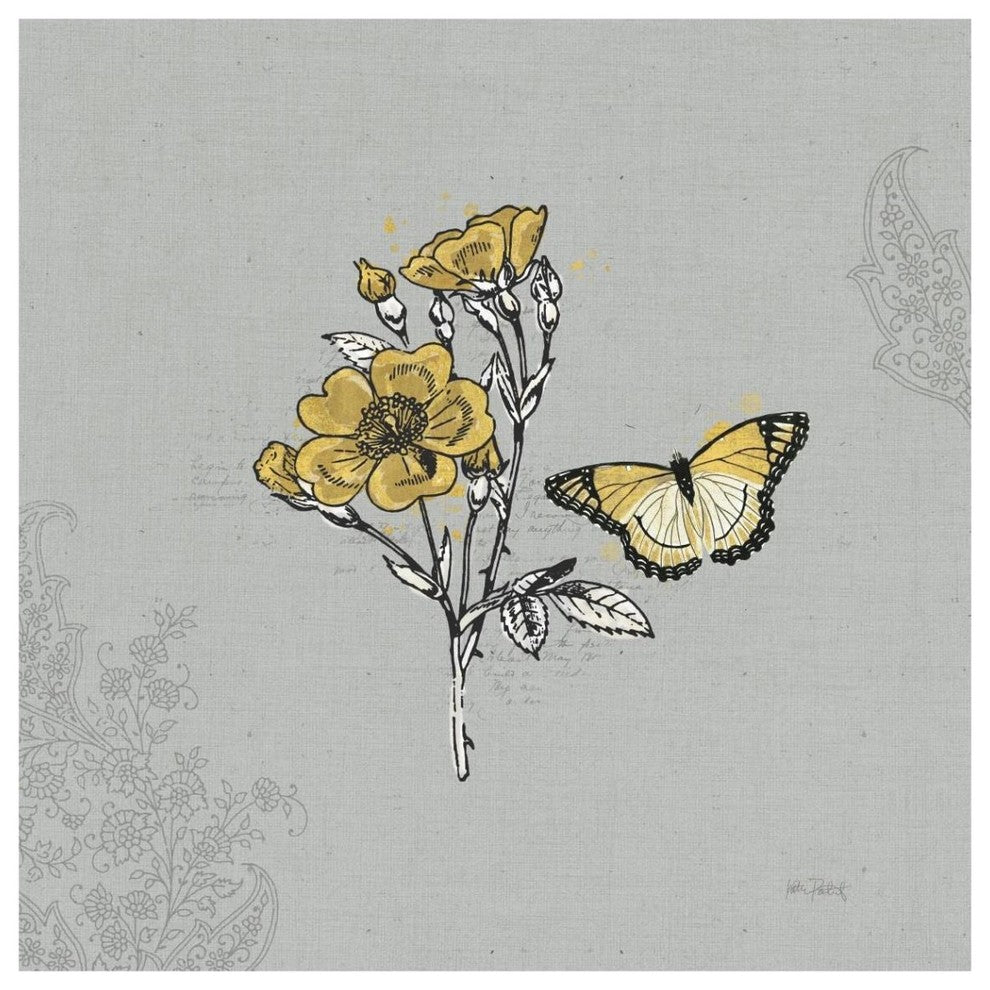 "Harvest Fields III Gray" Digital Paper Print by Katie Pertiet, 42"x42"