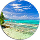 Tranquil Seychelles Tropical Beach, Seascape Round Wall Art, 23"