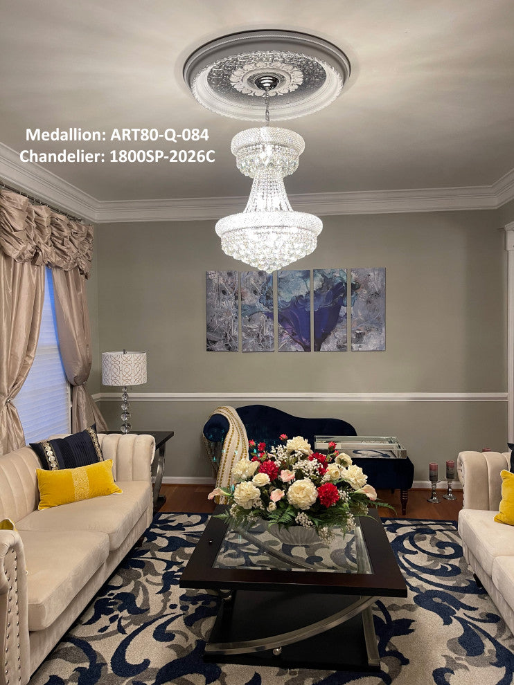 Artistry Lighting, Round 32" Classic White Ceiling Medallion (ART80-Q-084)