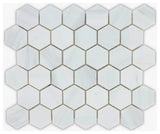 Bianco Dolomiti Polished 2" Hexagon Marble Mosaic