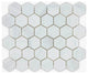 Bianco Dolomiti Polished 2" Hexagon Marble Mosaic