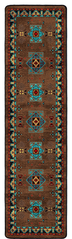 Desert Diamond Oka, Brown, 2'x8'