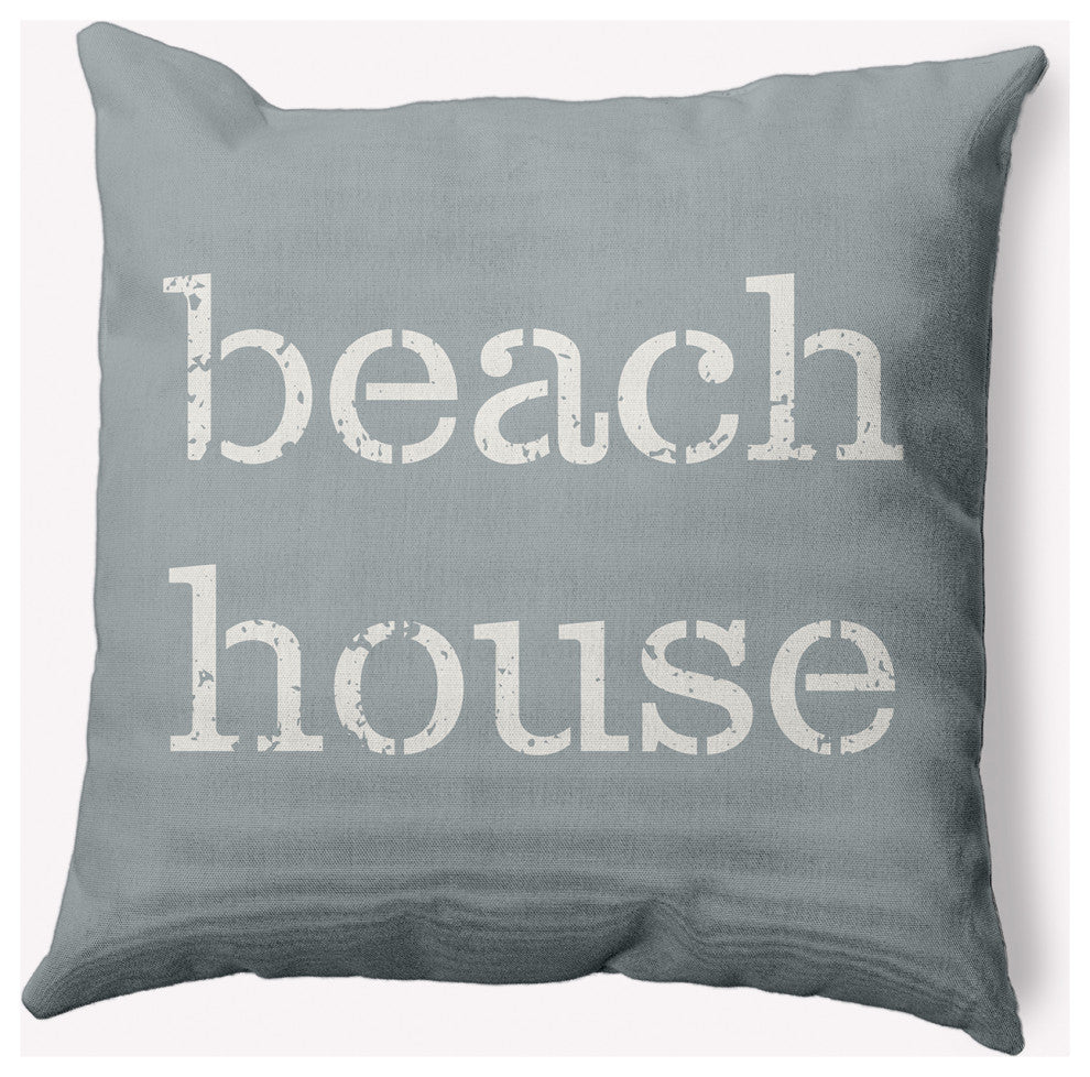 26x26" Beach House  Nautical Decorative Indoor Pillow, Pretty Grey