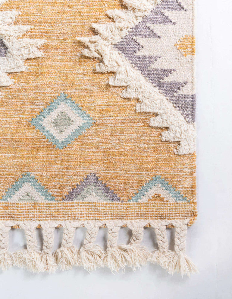 Unique Loom Ivory Mesa Area Rug, Yellow, 9'x12', Rectangular