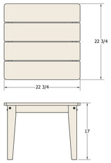 Adirondack Large Side Table, Sunbeam Yellow