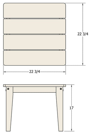 Adirondack Large Side Table, Sunbeam Yellow