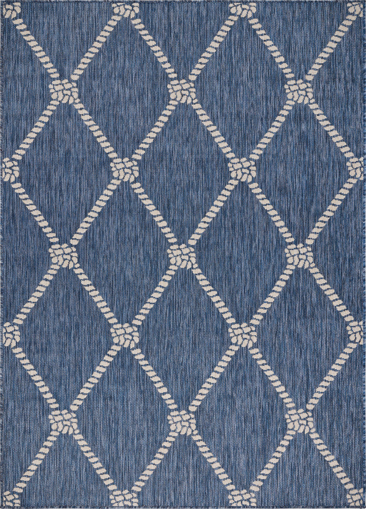 Nautical Knot Indoor Outdoor Rug, 7'6"x9'5"