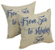 Blazing Needles 17" Polyester Throw Pillows, Set of 2, American Shining Sea