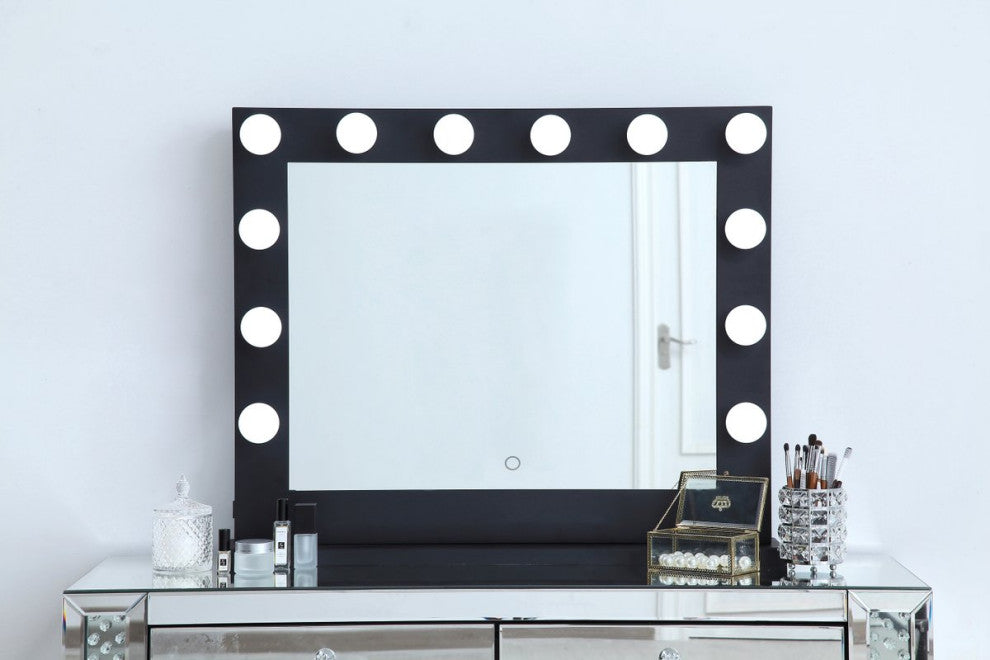 Elegant MRE33226BK Brenda 32"By 26"Plug, Led 5000K Mirror, Black
