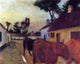 Edgar Degas The Return of the Herd, 20"x25" Gallery Wrapped Canvas Print