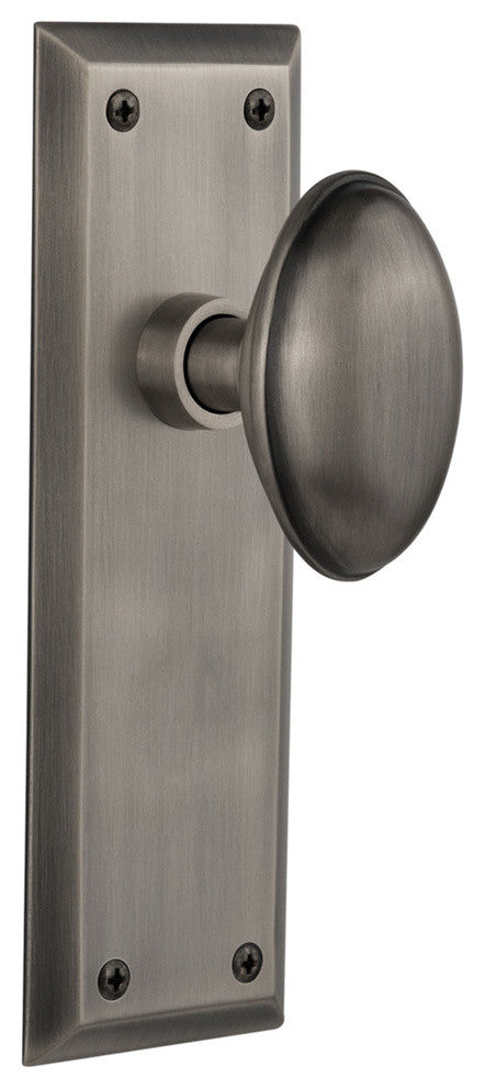 New York Plate Passage Homestead Knob, Antique Pewter