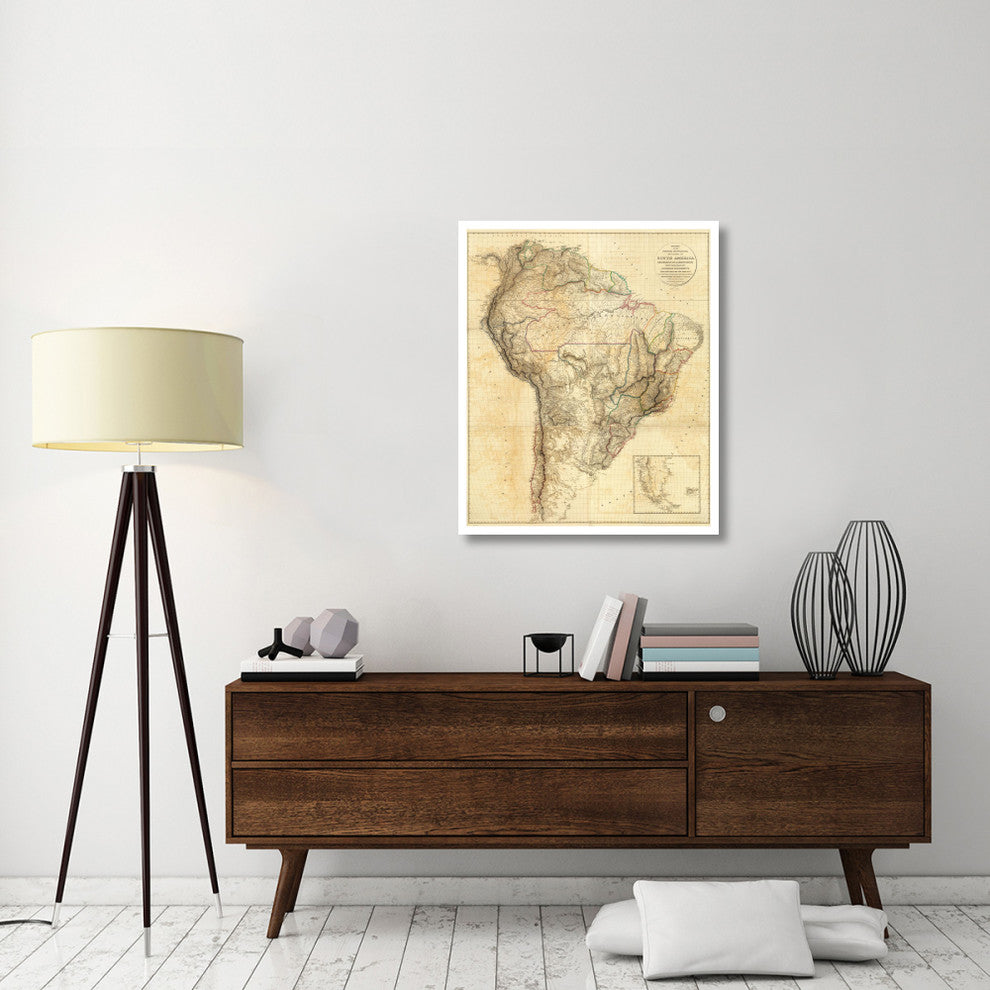"South America, 1814" Digital Paper Print by Aaron Arrowsmith, 31"x38"