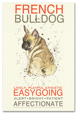 Michelle Campbell 'French Bulldog' Canvas Art, 12" x 19"