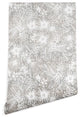 Deny Designs Schatzi Brown Eden Floral Sand Wallpaper, Gray, 2'x10'