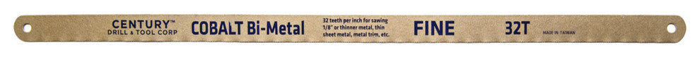 Cobalt Bi-Hard Hacksaw Blade, 12"x32T