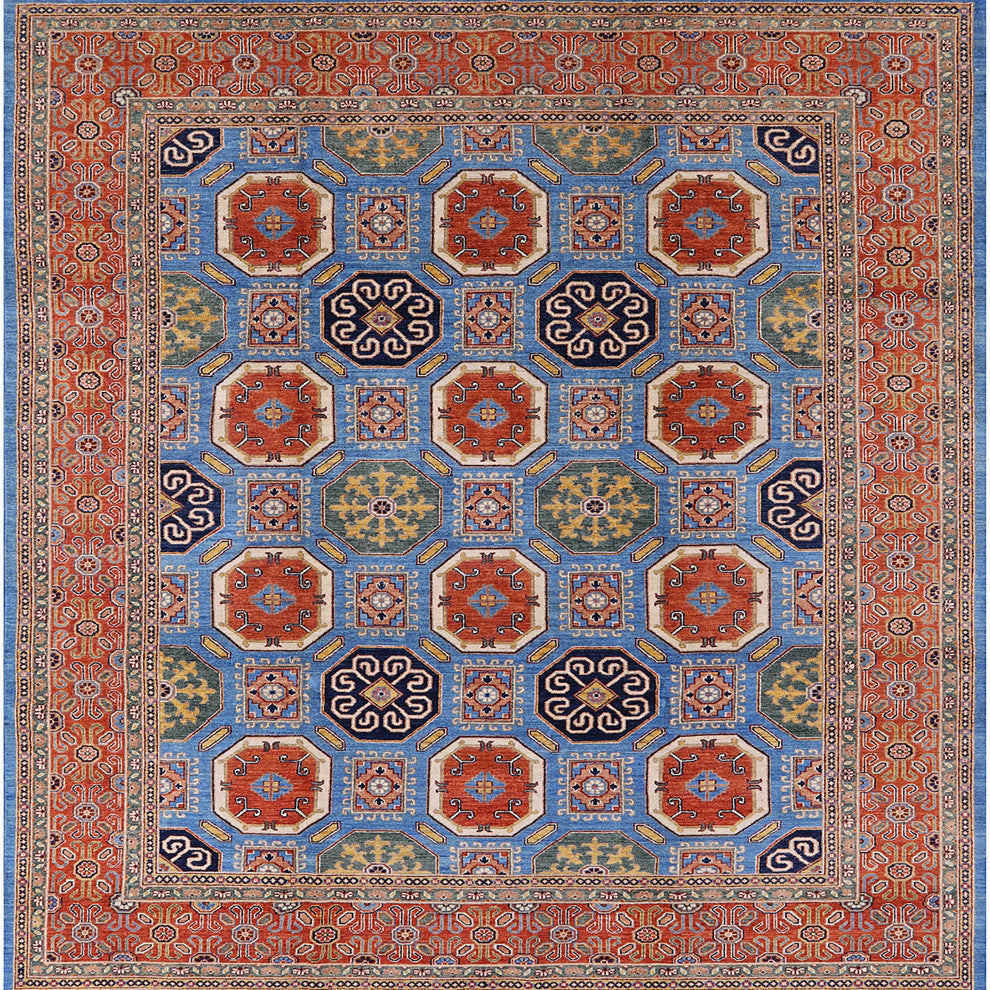 Ahgly Company Indoor Square Mid-Century Modern Area Rugs, 7' Square