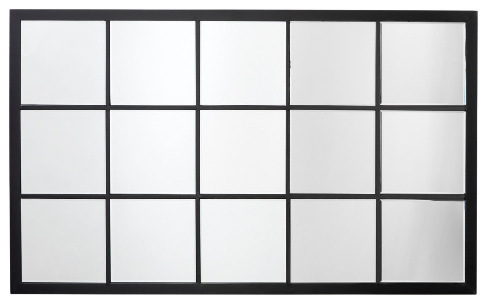 Tribecca Iron Mirror, Black