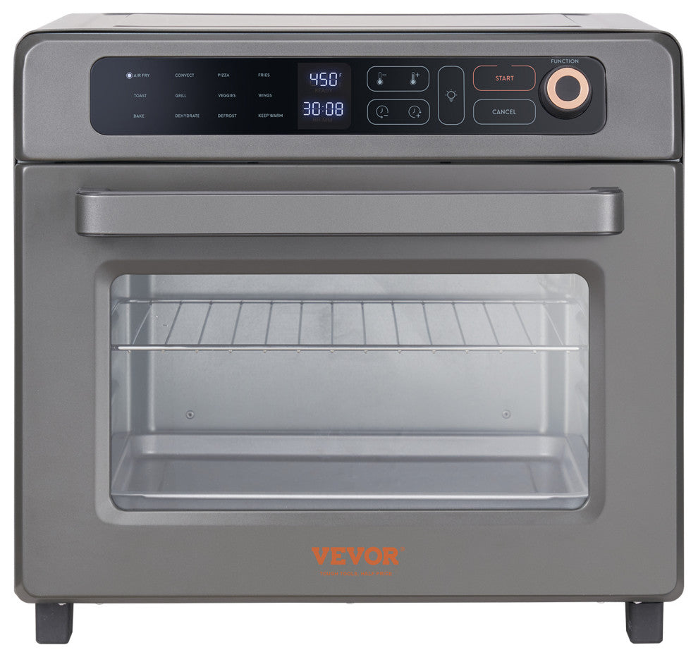 VEVOR Air Fryer Toaster Oven 1700W Stainless Steel Convection Oven, 25 L 12-in-1