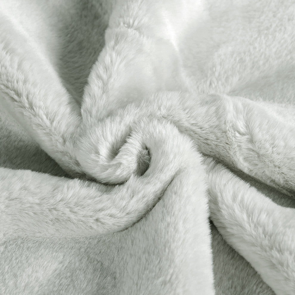 Fox Faux Fur Throw Blanket, Moonstruck, 50''x60''