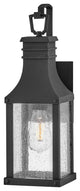 Hinkley Beacon Hill 1-Light Small Wall Mount Lantern 17460MB, Museum Black