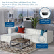 Sectional Sofa Set, Faux Vegan Leather, White, Modern, Living Lounge Hospitality