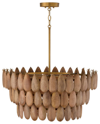 Capital Lighting 354441 Ravi 4 Light 25"W Chandelier - Light Wood / Patinaed