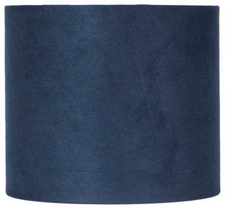 Classic Drum Suede Lamp Shade, 8"x8"x7", Navy Blue