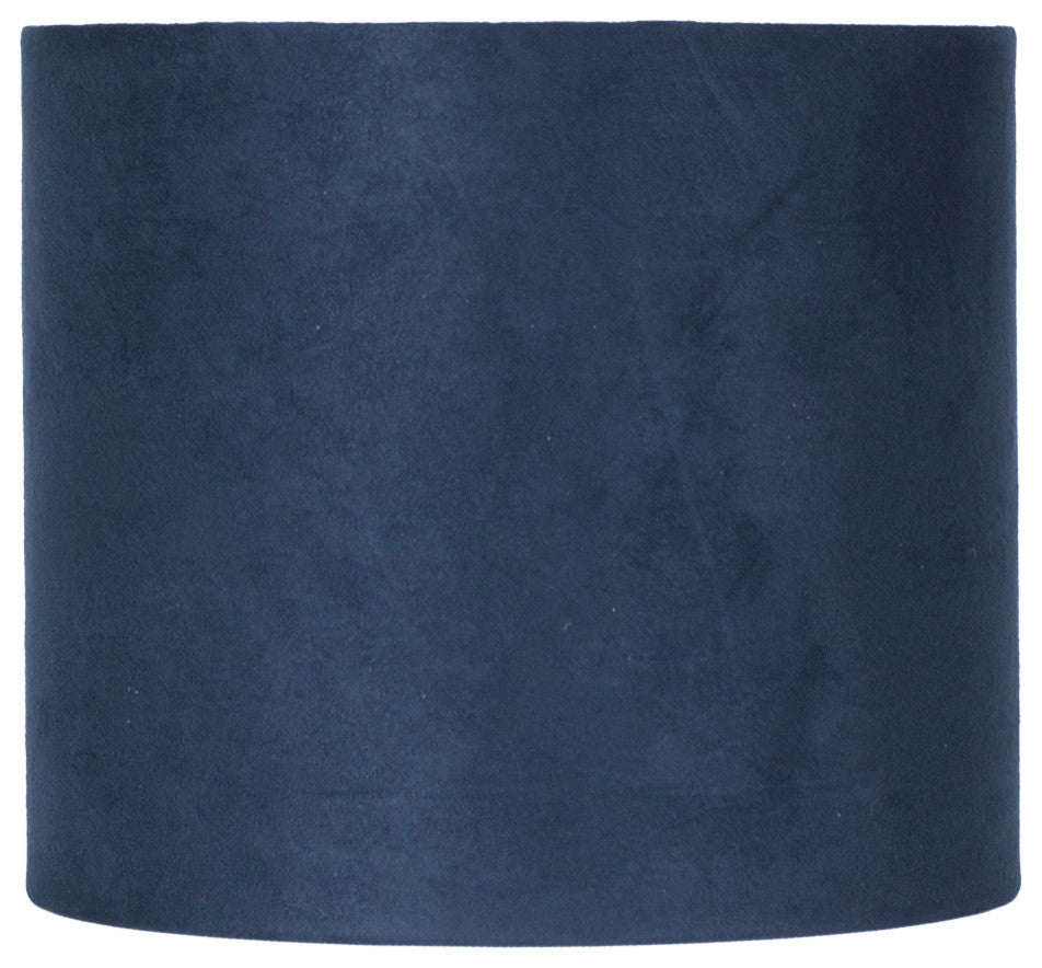 Classic Drum Suede Lamp Shade, 8"x8"x7", Navy Blue