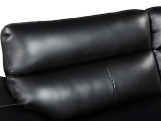 Giuliano Contemporary Premium Leather Match Loveseat Black