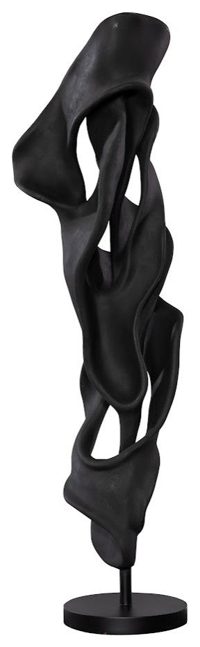 Cast Dancing Sculpture, Charcoal Black