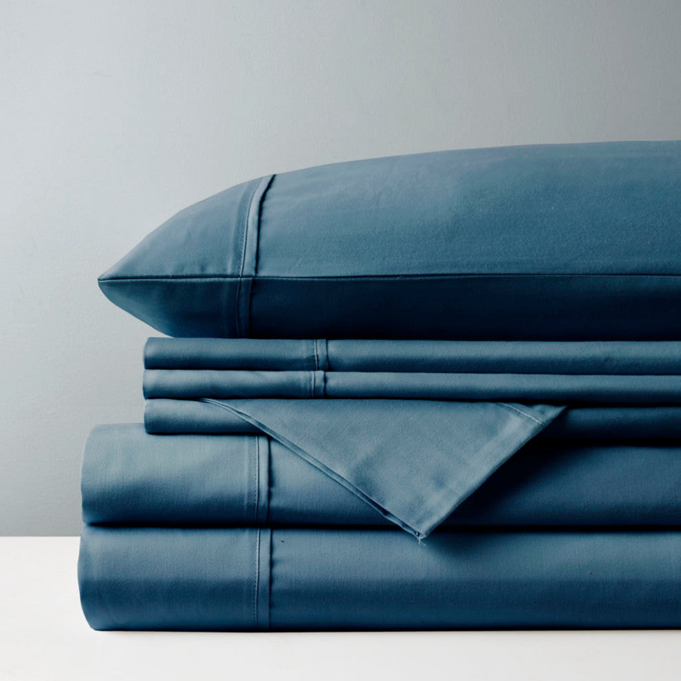 Madison Park 800 Thread Count Cotton-Blend Sateen 6-Piece Sheet Set, Teal