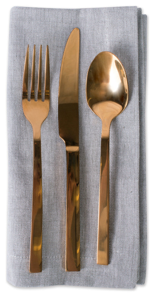 Gray Solid Chambray Napkin Set/6