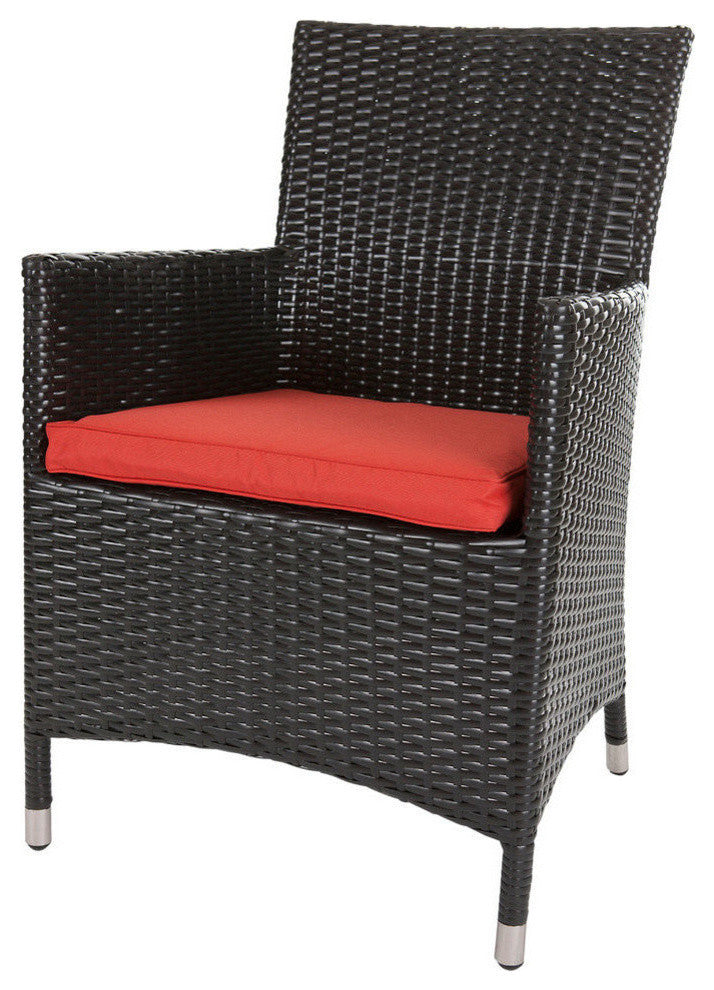 Ohana 9-Piece Dining Set, Red, Black