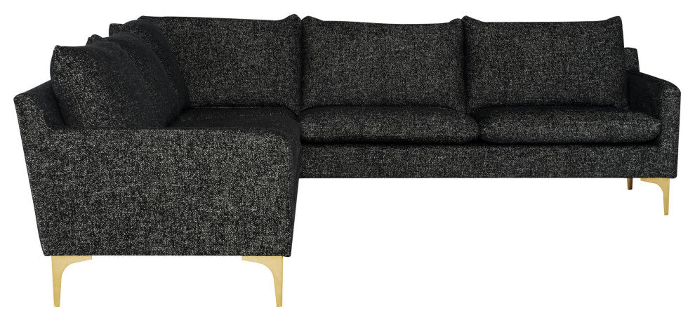 Anders Salt & Pepper Fabric Sectional Sofa, HGSC846